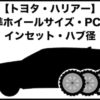 トヨタ・ハリアーホイールサイズ・PCD・インセット・ハブ径